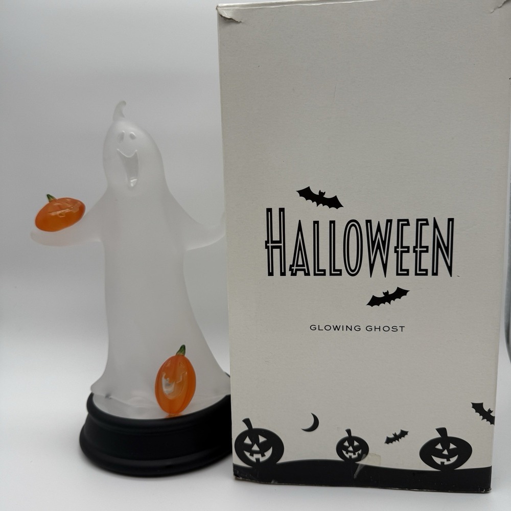 Vintage Avon Halloween Glowing Color Changing Ghost Figurine w/ Box